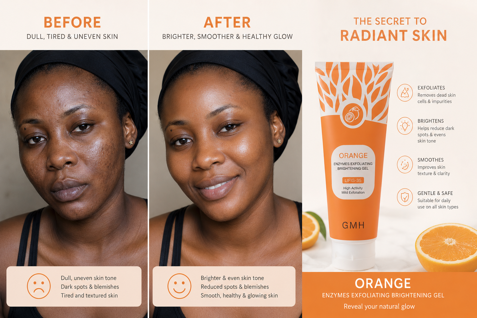 before and after skin comparison